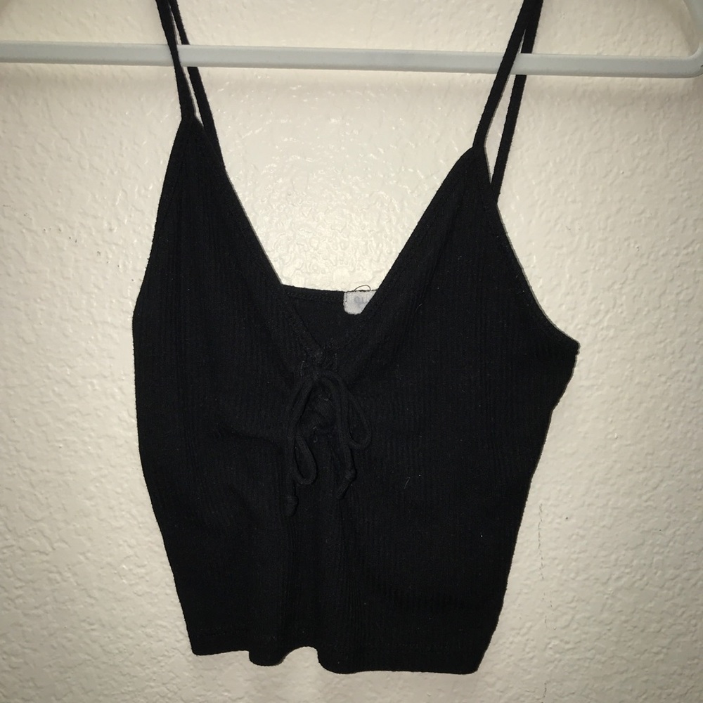 Black crop top- brandy Melville
